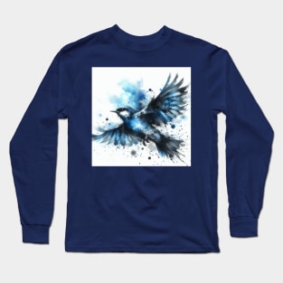 Bluebird In Flight Long Sleeve T-Shirt